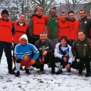 Ekuadorianische Fußballmanschaft im Hamburger Stadtpark
